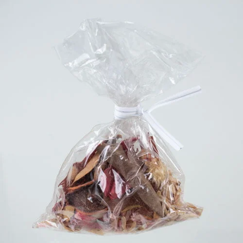 Bolsa cerrada con un alambre plastificado