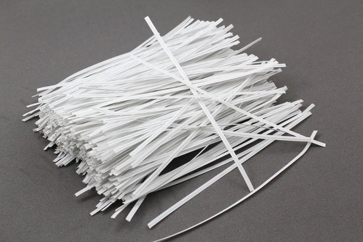 Tiras de alambre plastificado blanco de 3mm